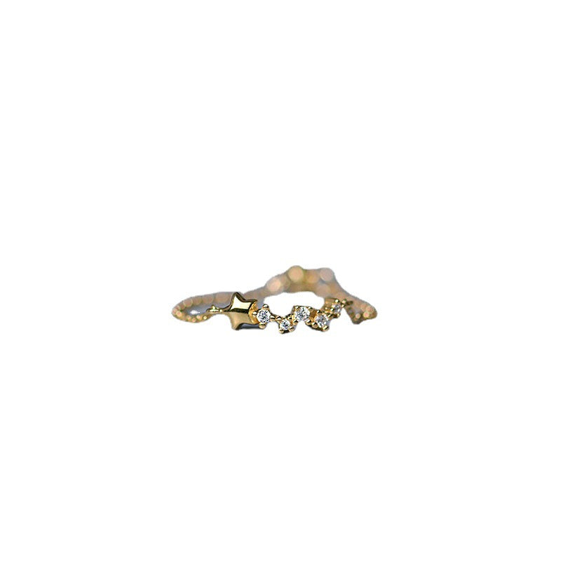 Wholesale Sterling Silver Gold Plated Star Ring